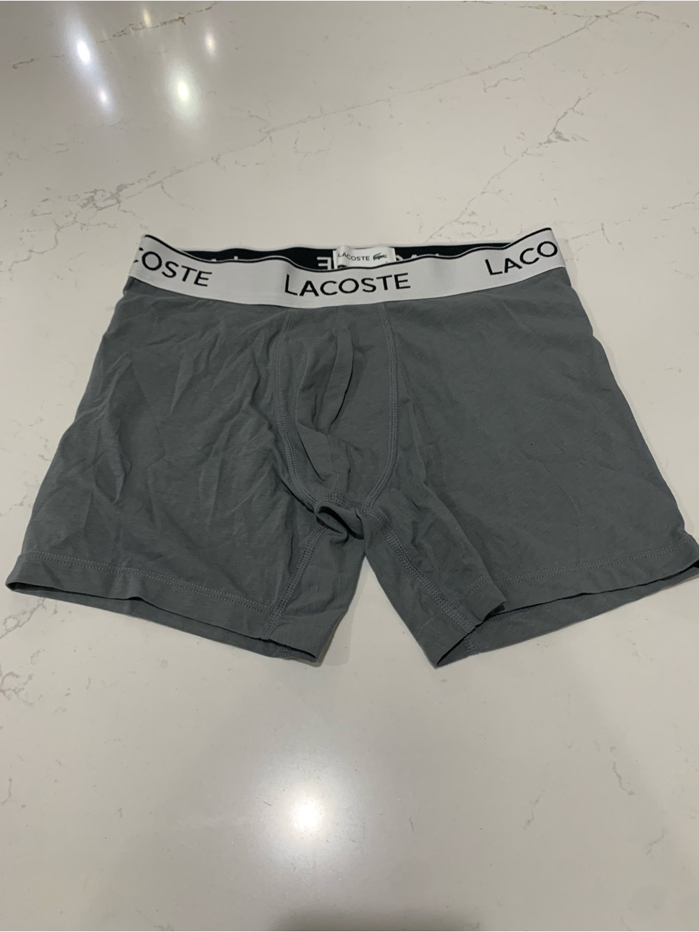 NWT Lacoste Men's Gray Cotton Boxer Briefs Size S